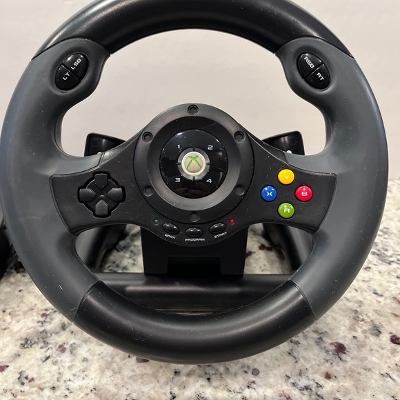 Hori Racing Wheel EX2 and Pedals HX3-71 (U/E) For Xbox 360 Wired w/ Box Untested - Picture 2 of 13